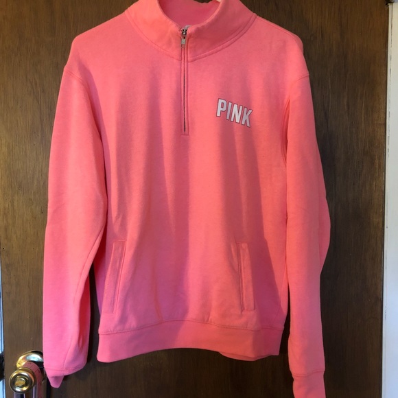 PINK Victoria's Secret Tops - PINK Boyfriend Quarter Zip Sweatshirt